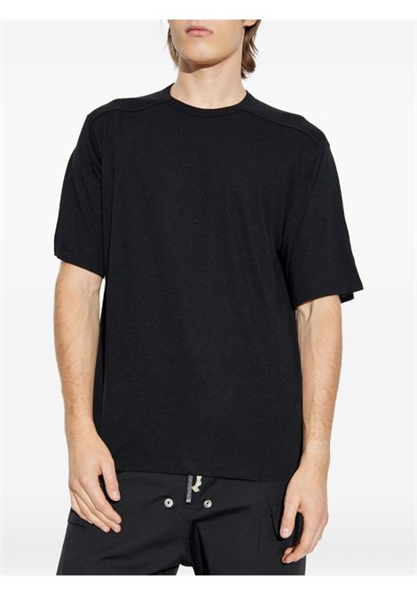 Black short-sleeve round-neck T-shirt Rick owens - men RICK OWENS | RU02E1232JR09